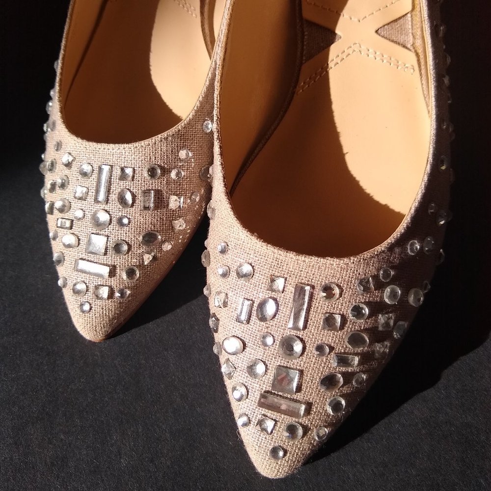 Gorgeous Flats With Bling, Size 8 M